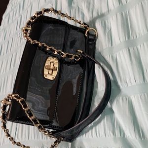 Shinny black purse! Great for weddings